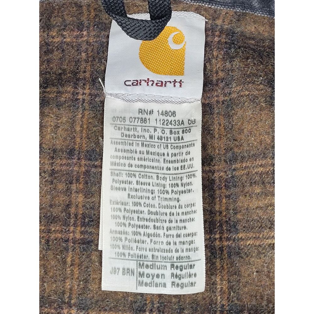 VTG 2005 Carhartt Detroit Jacket J97 BRN Men's Sz M | Broken Zipper - Picture 9 of 10